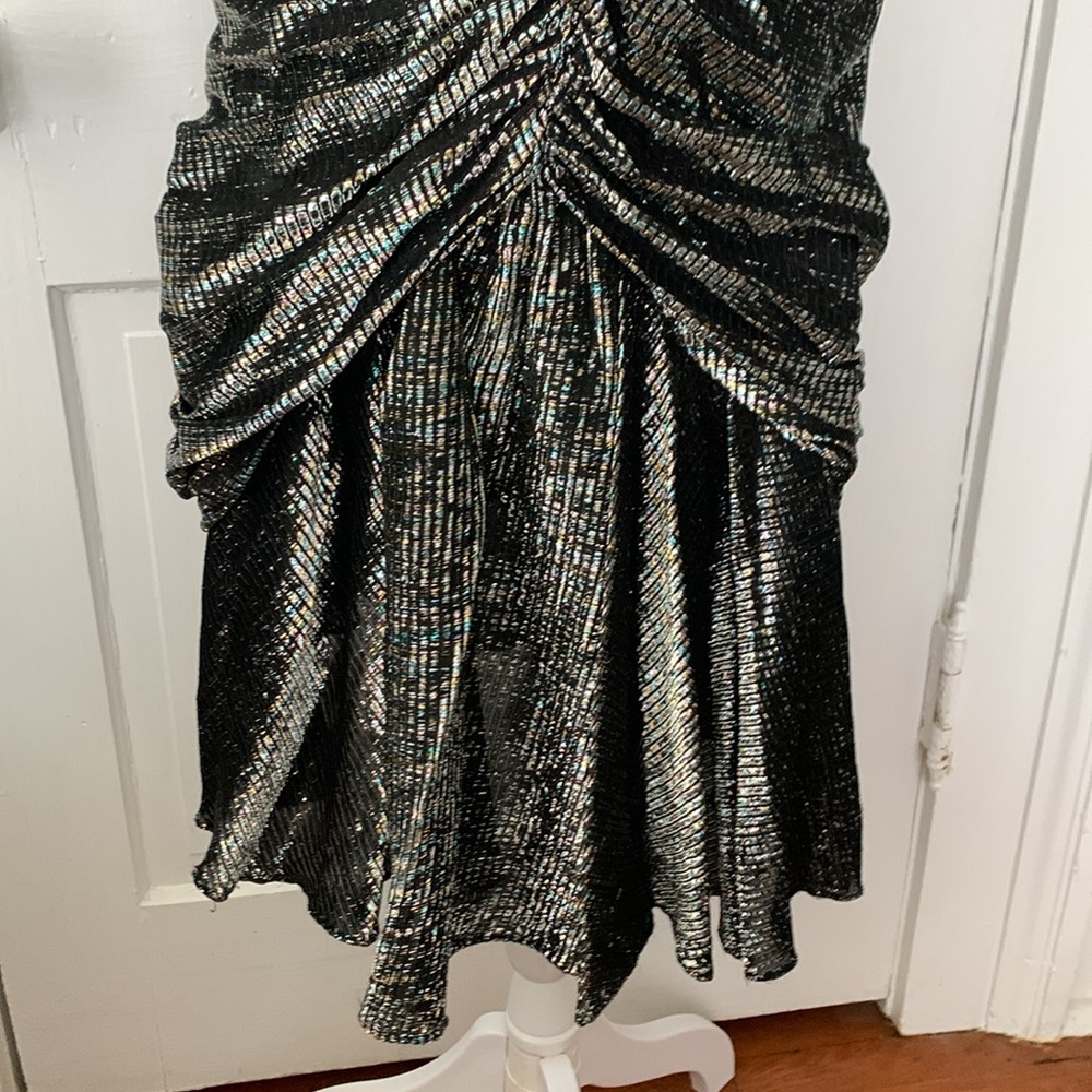 VINTAGE RUCHED SHIMMERY DANCE PARTY MERMAID DRESS - Picture 8 of 15